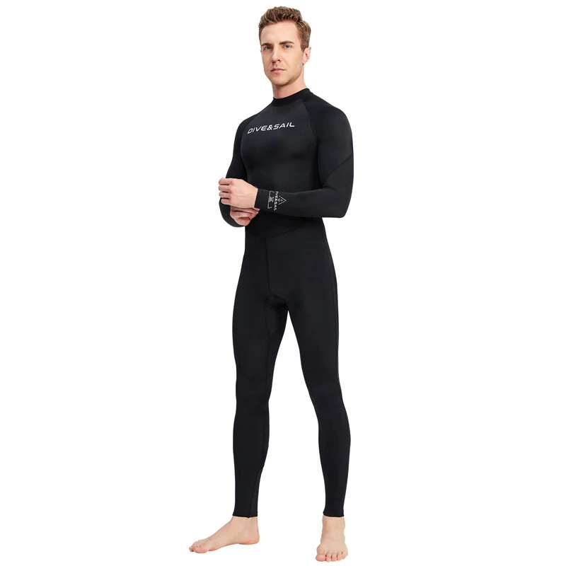 DIVE&SAIL UPF50+ Men's One Piece Long Sleeve Wetsuit UV Protection Soft Skin-Friendly Breathable Quick Dry Diving Suit Set Suitable for Swimming Snorkeling Surfing — view 5
