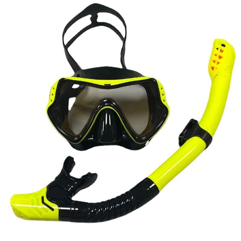 Diving Goggles Snorkel Set with Swimming Goggles, Tube, Adjustable Strap for Women Men Adult Swimming Equipment — Diving