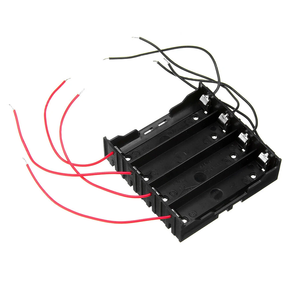 DIY 4 Slot 18650 Battery Holder With 8 Leads — image 1