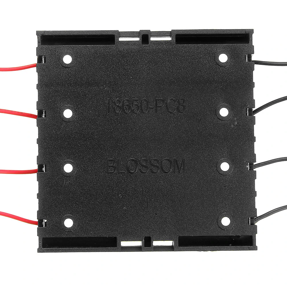 DIY 4 Slot 18650 Battery Holder With 8 Leads — view 5