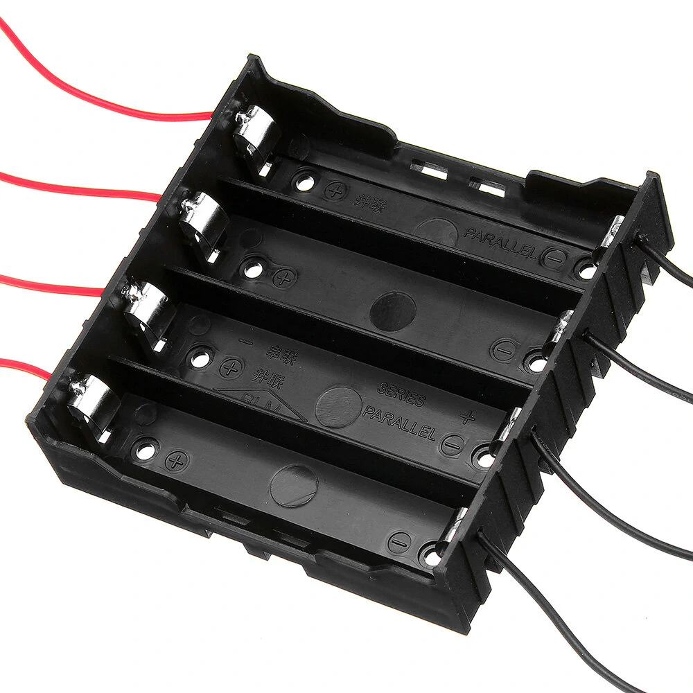 DIY 4 Slot 18650 Battery Holder With 8 Leads — view 6