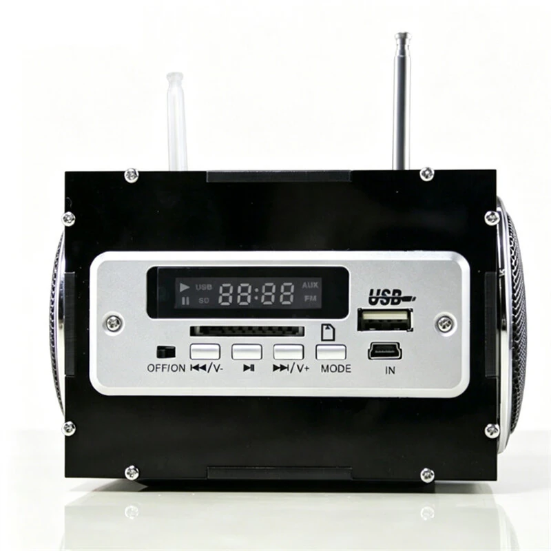 DIY Audio Bluetooth 5.0 Speaker Kit FM Radio USB/SD/AUX Dual Speakers DC 3.7-5V Remote Control Amplifier Speaker Building Kit — view 3