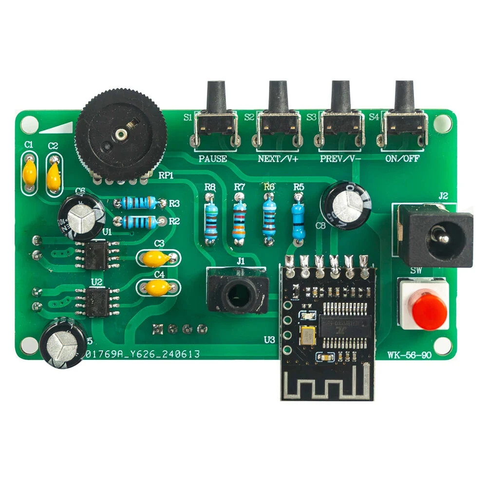 DIY Bluetooth Speaker Kit WK-56-90 LED Music Spectrum 3W Dual Channel MH-M18 Amplifier Acrylic Housing DC5V Soldering Practice Portable Wireless Audio System — view 2