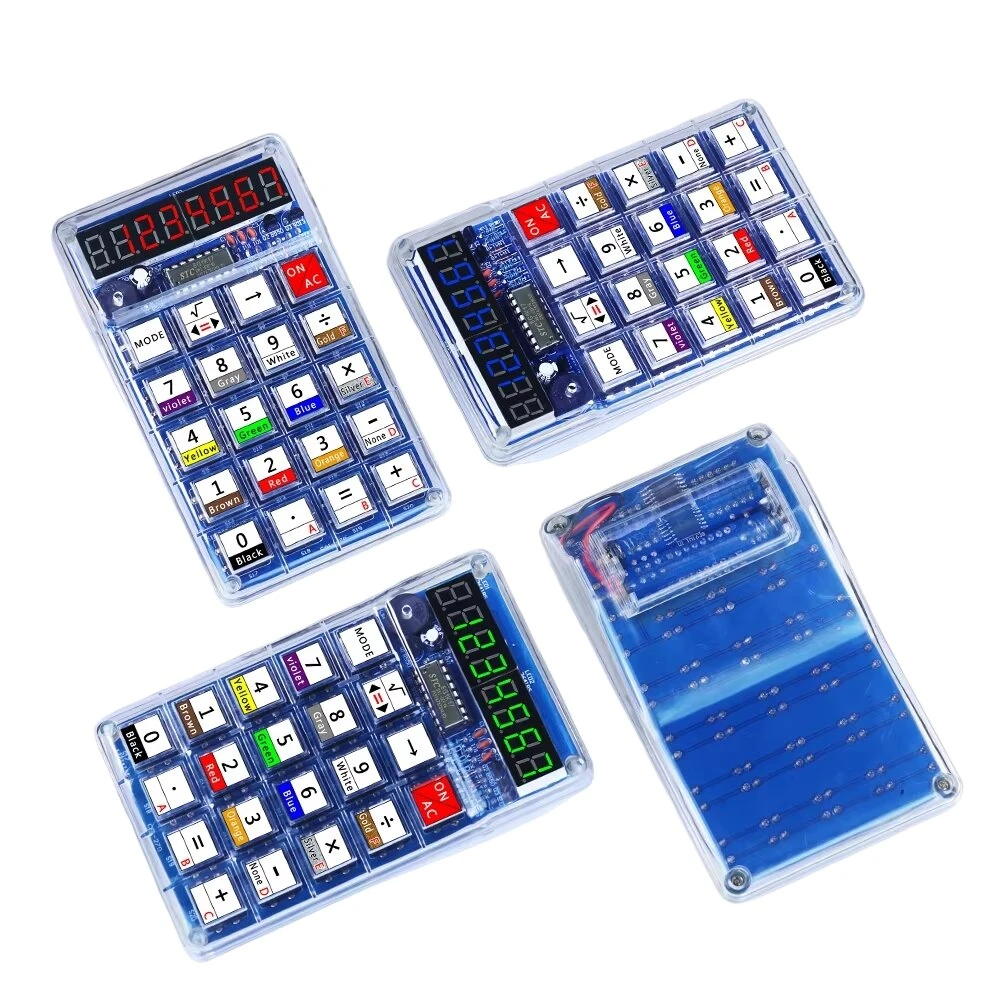 DIY Calculator Kit LED Digital Tube Display 51 MCU Electronic Calculators Kits for School Soldering Practice Training — view 2