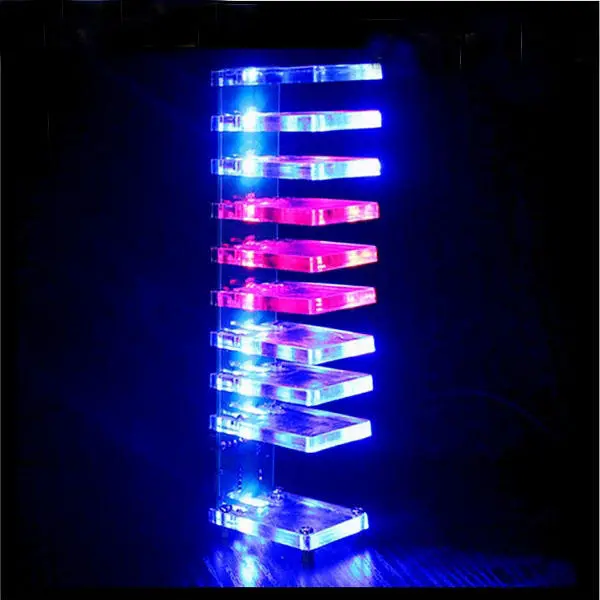 DIY Dream Crystal Electronic Column Light Cube LED Music Voice Spectrum Kit — image 1