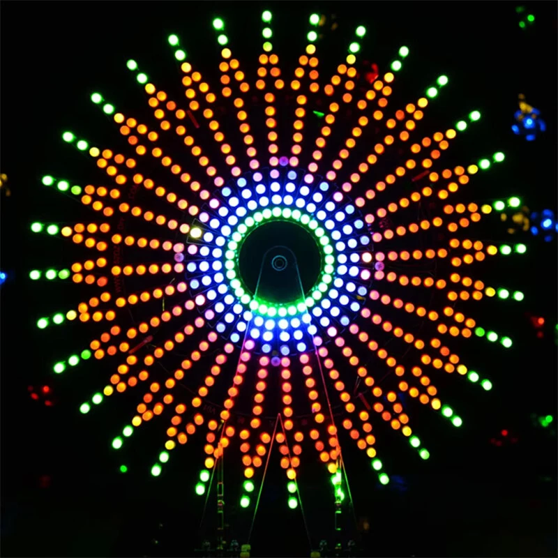DIY Electronic Kit 16-layer Colorful Ferris Wheel LED Rotating Ferris Wheel 16 Layer 30cm 610 LEDs Colorful Animation Modes — view 3