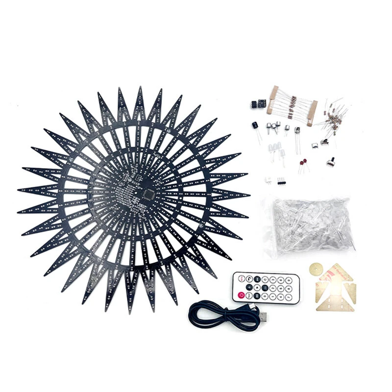 DIY Electronic Kit 16-layer Colorful Ferris Wheel LED Rotating Ferris Wheel 16 Layer 30cm 610 LEDs Colorful Animation Modes — view 6