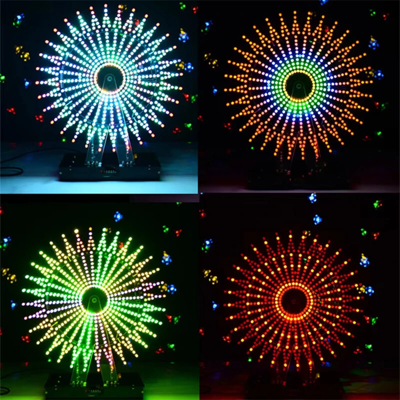 DIY Electronic Kit LED Rotating Ferris Wheel 16 Layer 30cm 610 LEDs Bluetooth Control Colorful Animation Modes APP Remote Control — view 2
