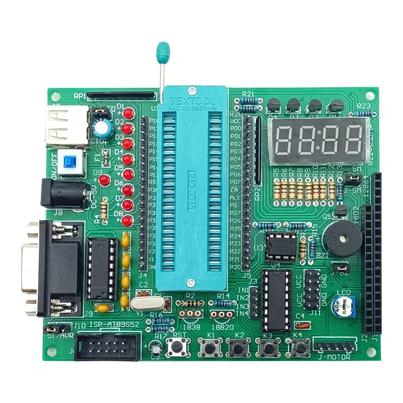 DIY JZ-K3 C51 Microcontroller Development Kit MAX232 USB DC Port Self-Reset Protection Multi-Interface Support LED Display Module — image 1