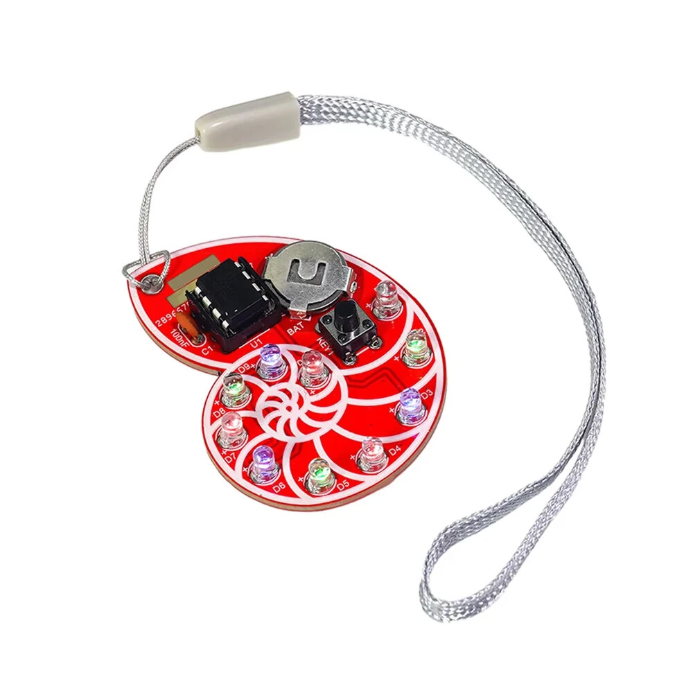 DIY LED Seashell Design SMD SMT Electronic Kit With Lanyard for Soldering Practice Learning Gifts For Soldered Practise — view 7