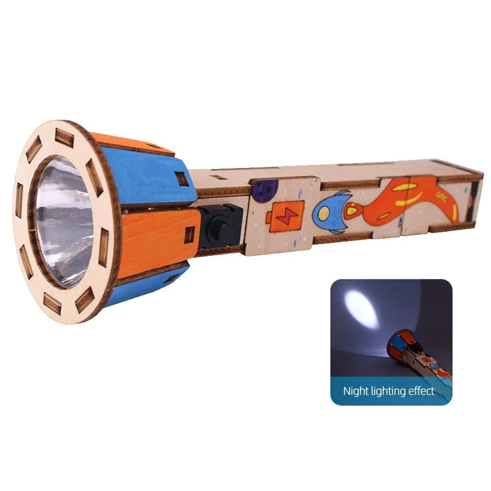 DIY Science Experiment Kit with Flashlight Educational Model Physics Toys Project Gift Kids Children — view 2