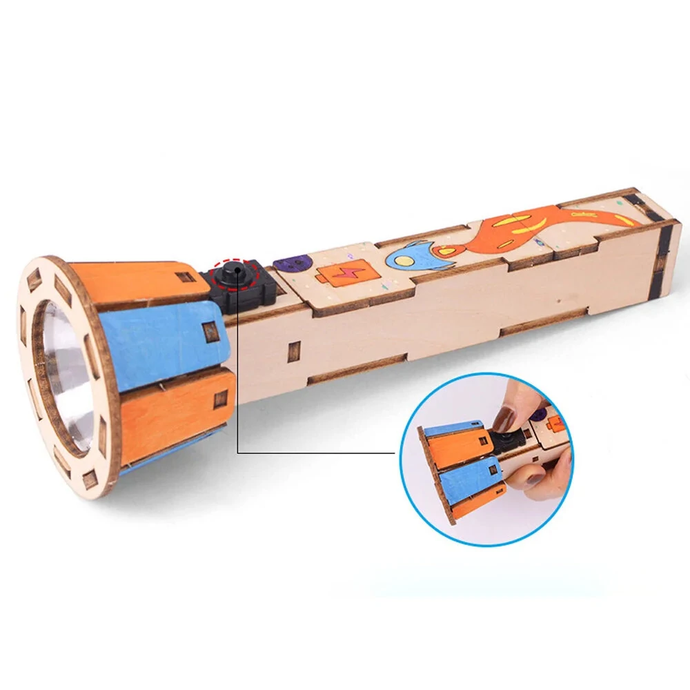 DIY Science Experiment Kit with Flashlight Educational Model Physics Toys Project Gift Kids Children — view 5