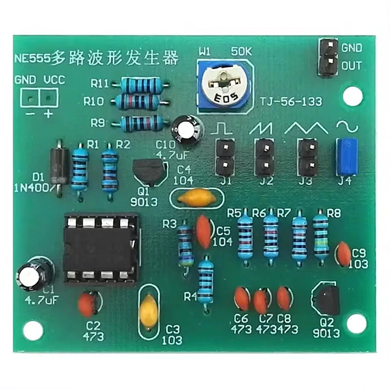 DIY Sine Triangle Square Wave NE555 Multi-Channel Waveform Generator Module Kit — view 2