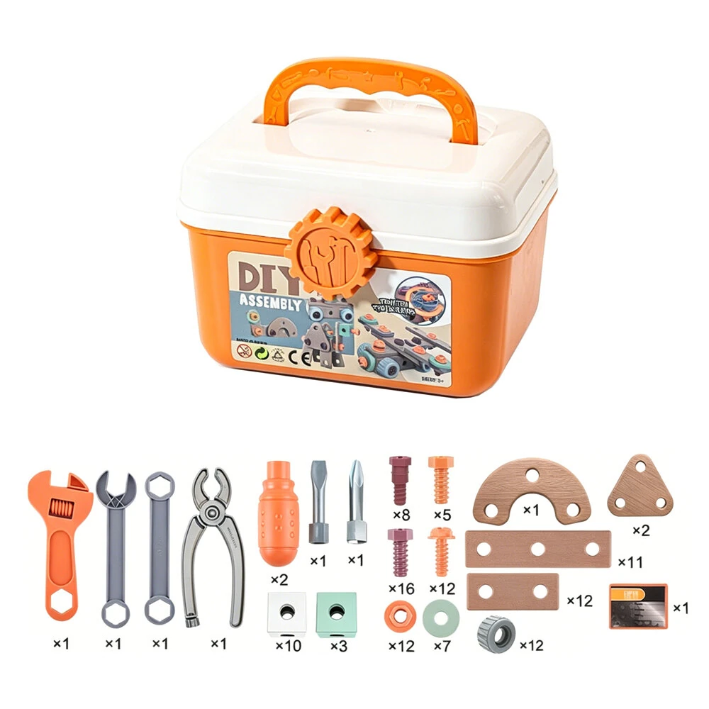 DIY Tool-Themed Assembly Toy Simulation Electric Drill Screw Removal Multi-Functional Education Tool Kit for Kids Birthday Christmas Gift — view 5