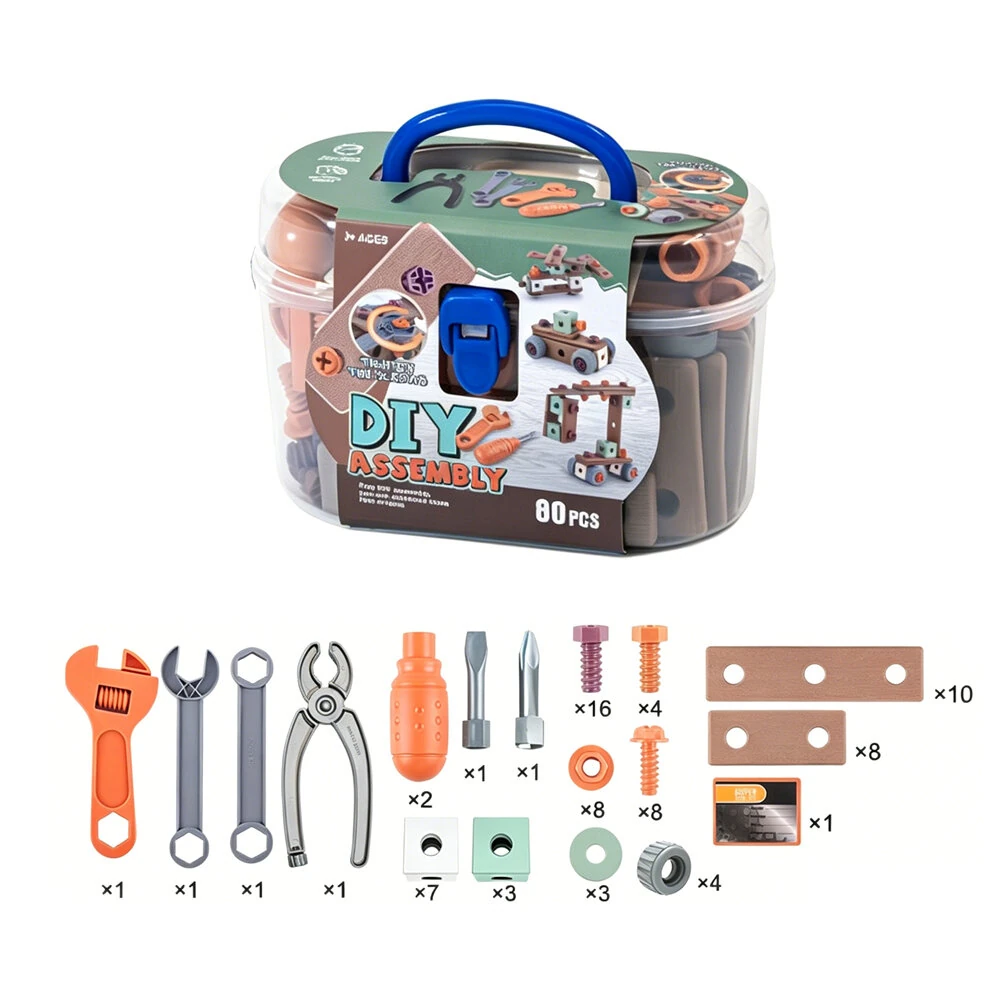 DIY Tool-Themed Assembly Toy Simulation Electric Drill Screw Removal Multi-Functional Education Tool Kit for Kids Birthday Christmas Gift — view 6