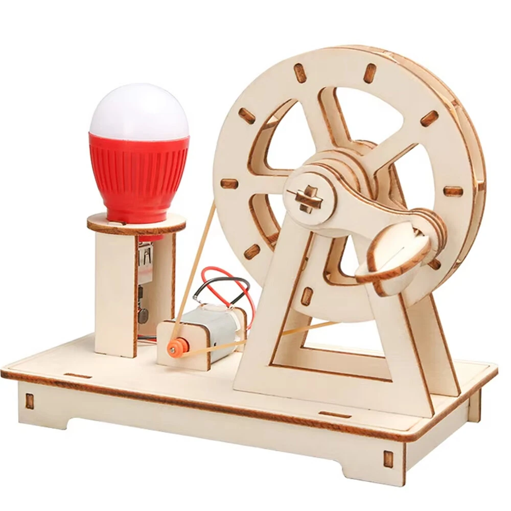 DIY Wooden Hand Generator Model STEM Science Technology Experiment Physics Learning Education Toy — view 2