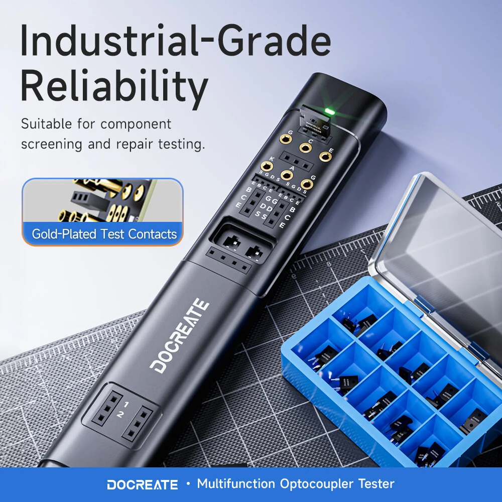 DOCREATE MO-81 Multifunction Optocoupler Tester 7-in-1 5V For Optocouplers IGBTs SCRs TL431 Transistors MOSFETs — view 4
