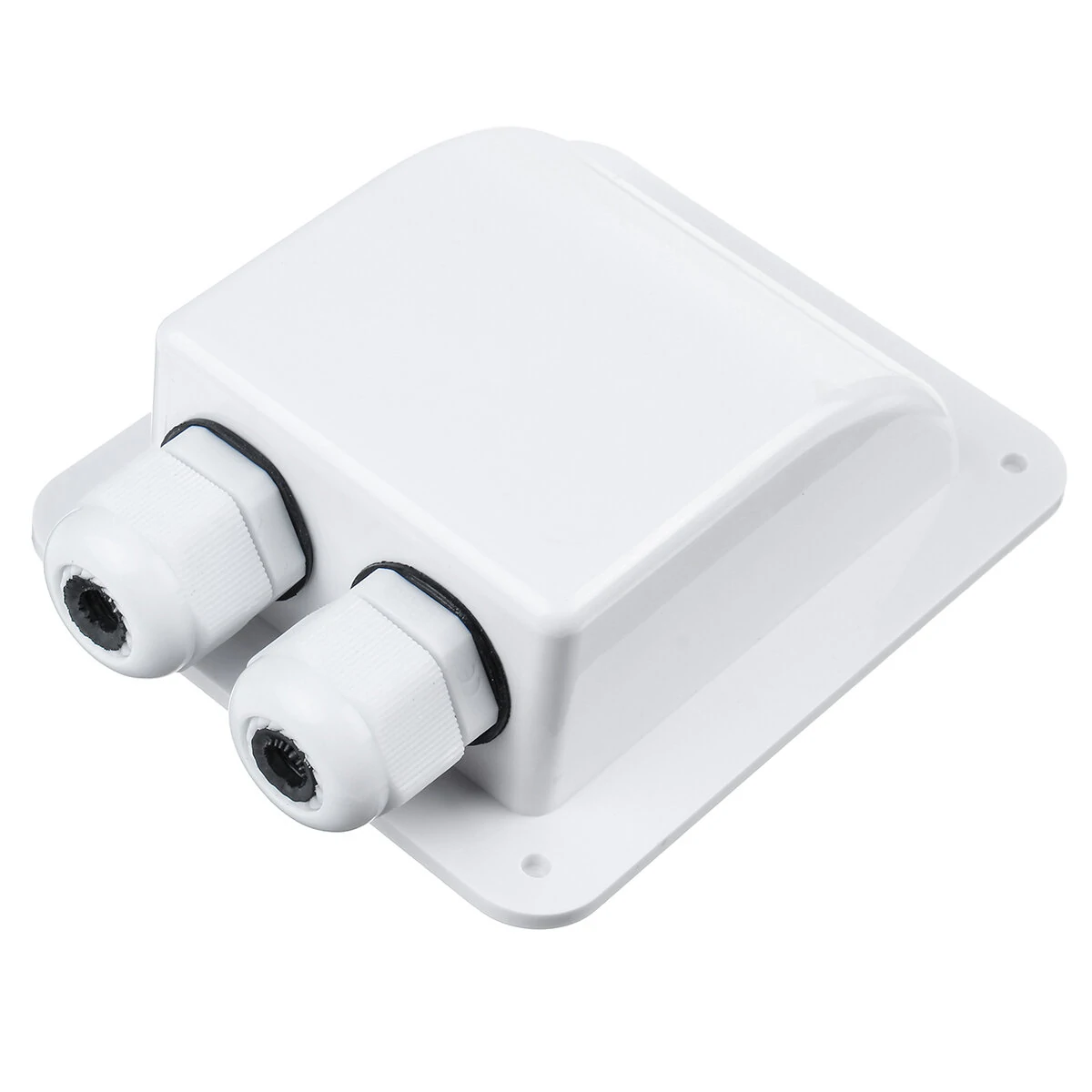 Double Roof Cable Entry Gland Box Solar Panel For RV Caravan Boat Van White — image 1