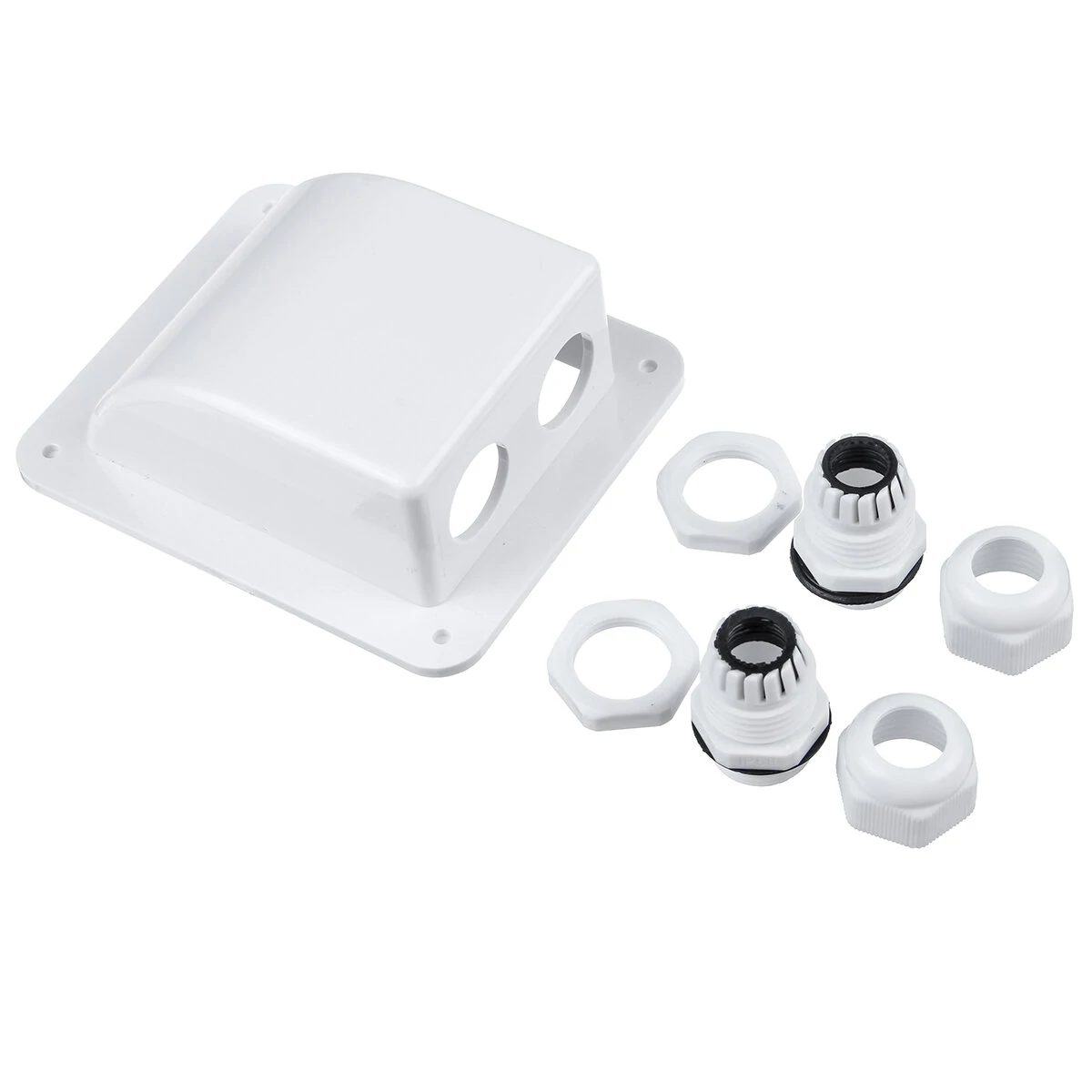 Double Roof Cable Entry Gland Box Solar Panel For RV Caravan Boat Van White — view 10