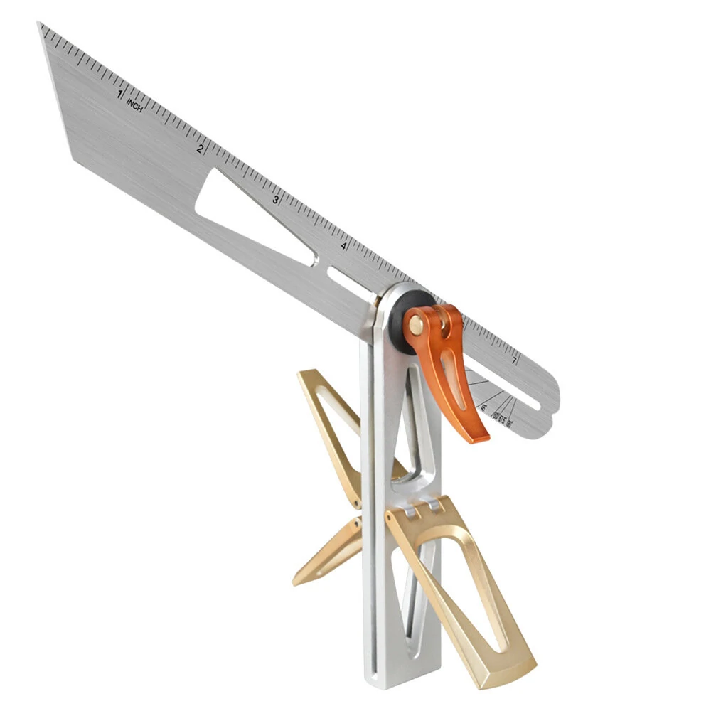 Dovetail Jig with Precise 6:1 and 8:1 Slopes for Woodworking Dovetail Guide Includes T-Bevel Sliding Angle Finder Ruler Protractor Multi Angle Gauge — view 6