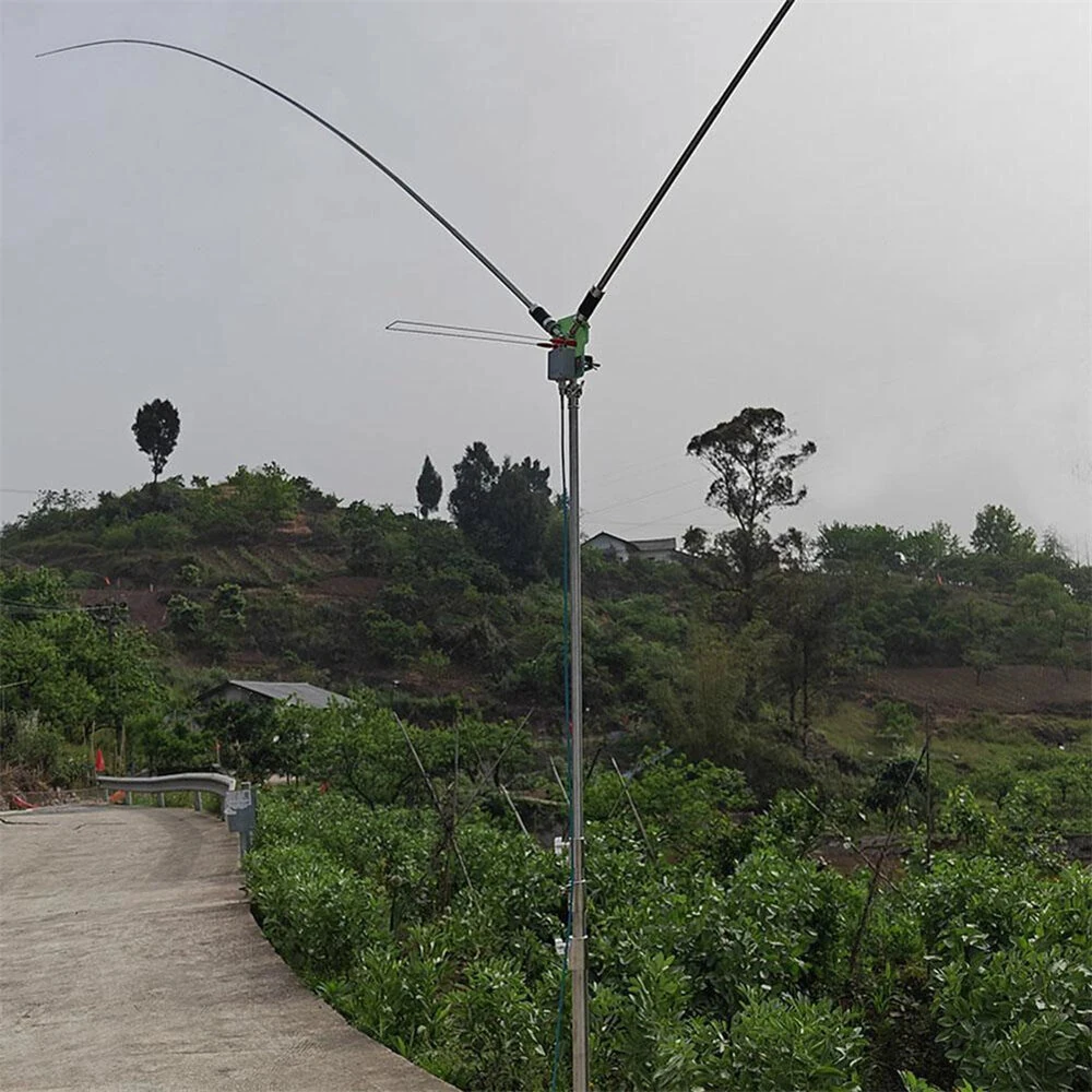 DP200 7-54MHz 200W Portable Dipole Antenna Stainless Steel Telescopic Design for UV Band Horizontal Polarization SWR Less Than 1.5 Lightweight Temporary Communication — view 3