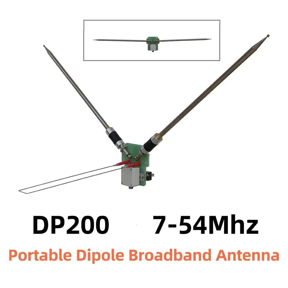 DP200 7-54MHz 200W Portable Dipole Antenna Stainless Steel Telescopic Design for UV Band Horizontal Polarization SWR Less Than 1.5 Lightweight Temporary Communication — view 5