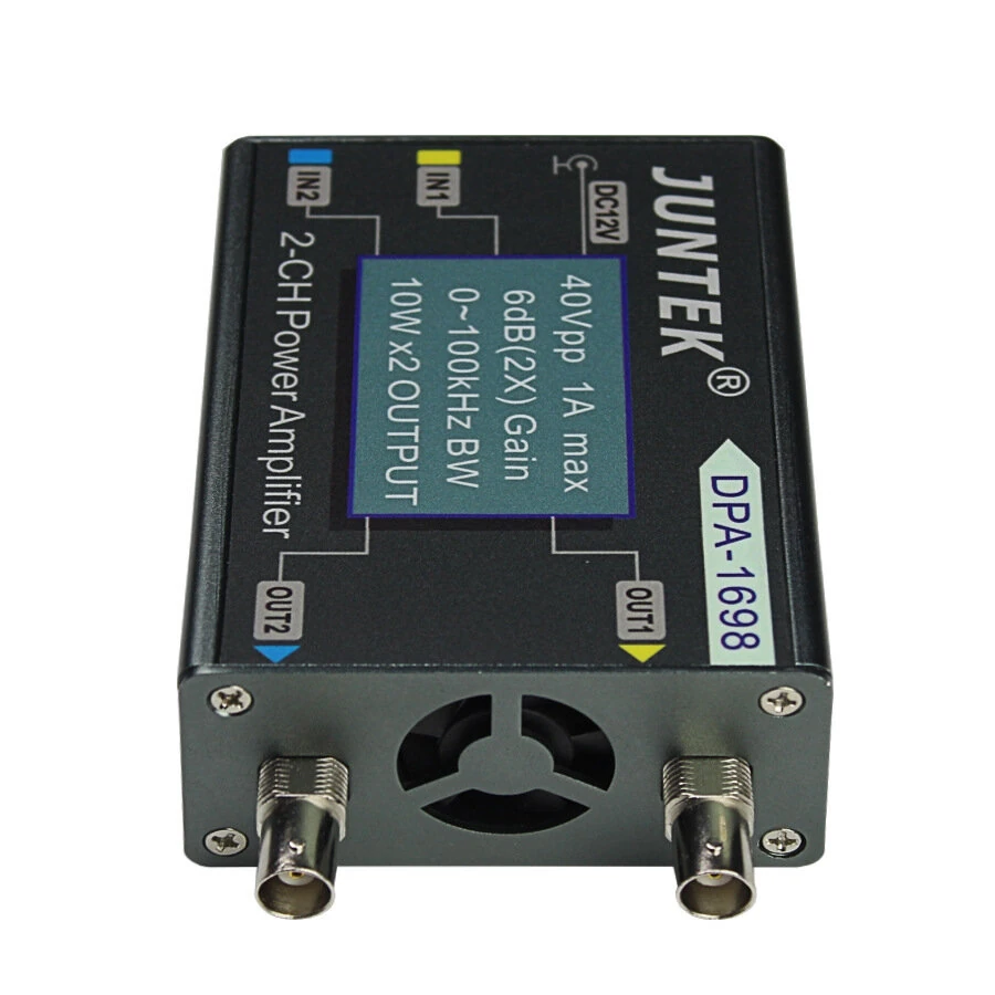 DPA1698 Dual-Channel DDS Signal Source Function Signal Generator High Power Audio Amplifier 40Vpp Output 100KHz Bandwidth 6dB Gain — view 3