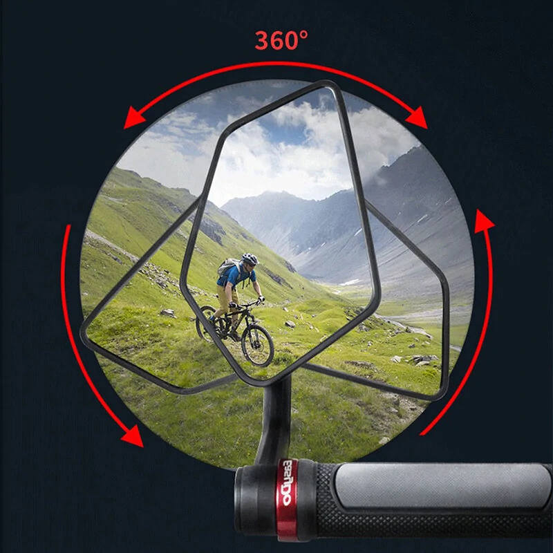 DRCKHROS RM-12E Bicycle Mirror Set Wide Range High-Definition Rear View Mirror Cycling Adjustable Bike Mirror for E-bike Scooter Motorcycle — view 3