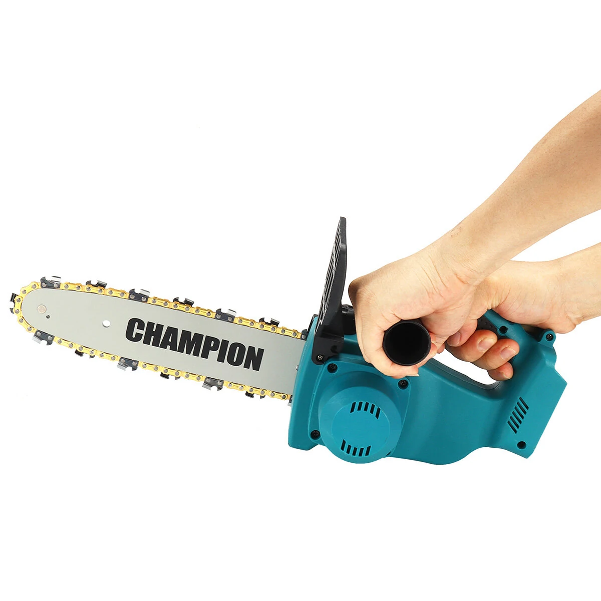 Drillpro 10Inch Cordless Brushless Electric Chain Saw Woodworking Wood Cutter For Makita Battery W/ Plastic Box — view 10
