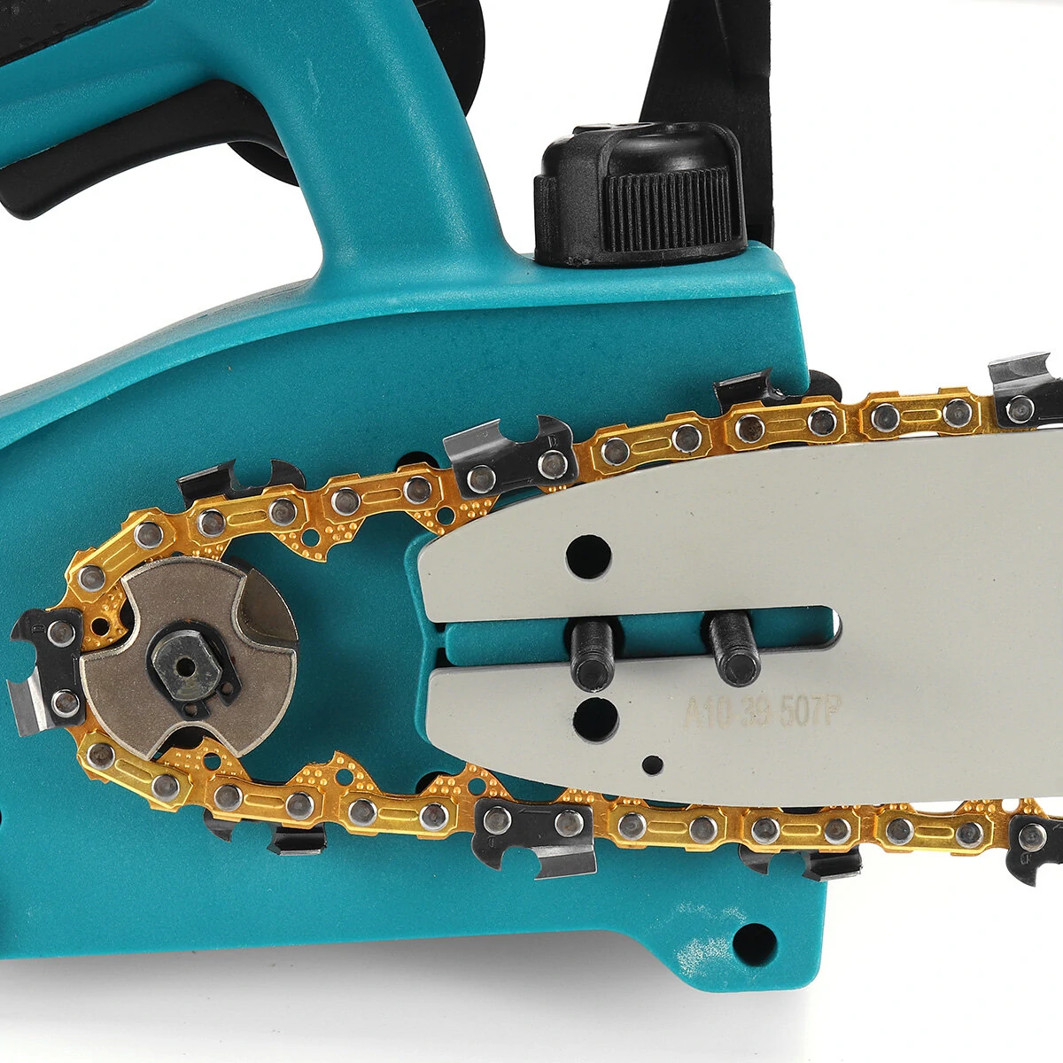 Drillpro 10Inch Cordless Brushless Electric Chain Saw Woodworking Wood Cutter For Makita Battery W/ Plastic Box — view 9