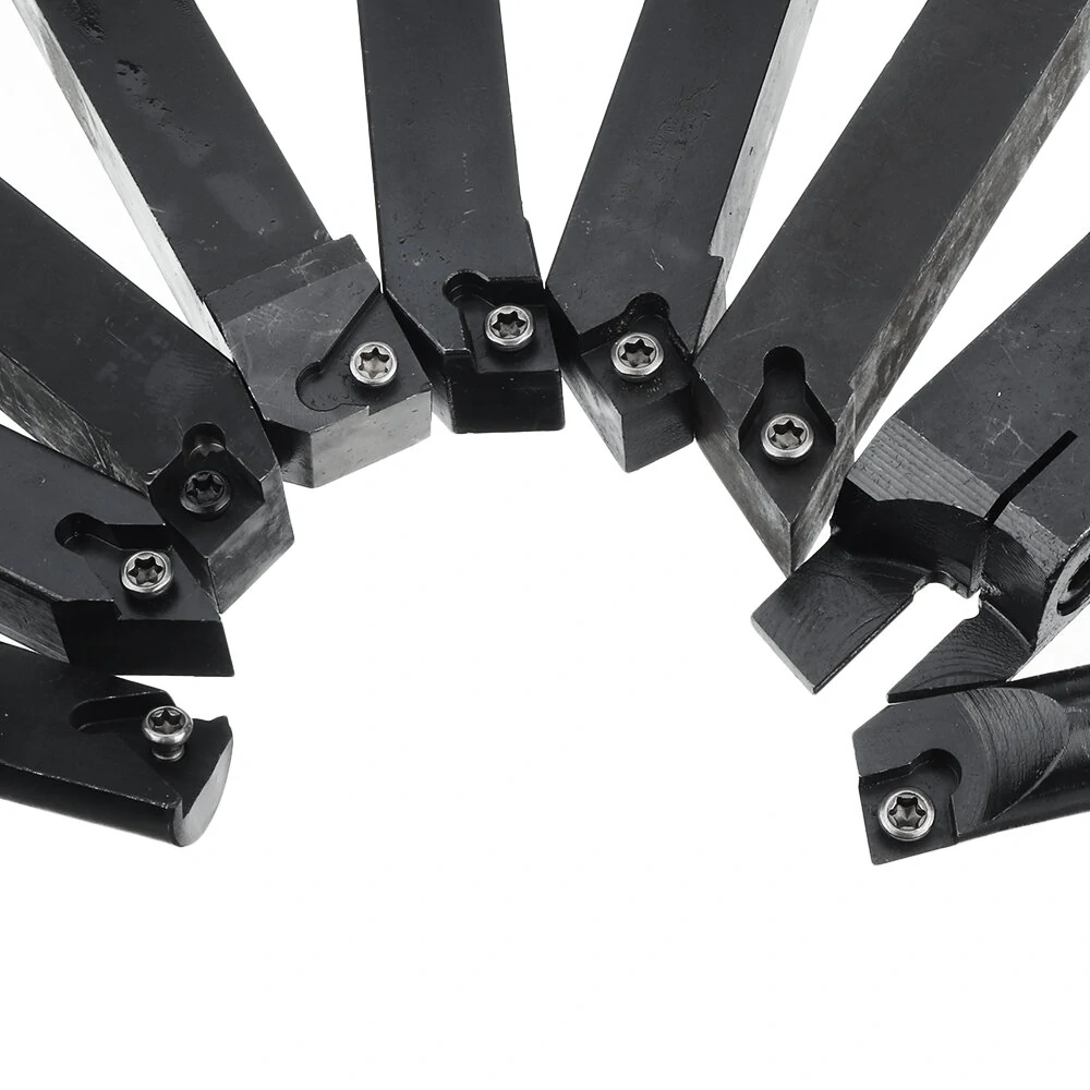 Drillpro 9pcs 16mm Shank Lathe Boring Bar Turning Tool Holder Set With Carbide I — view 9