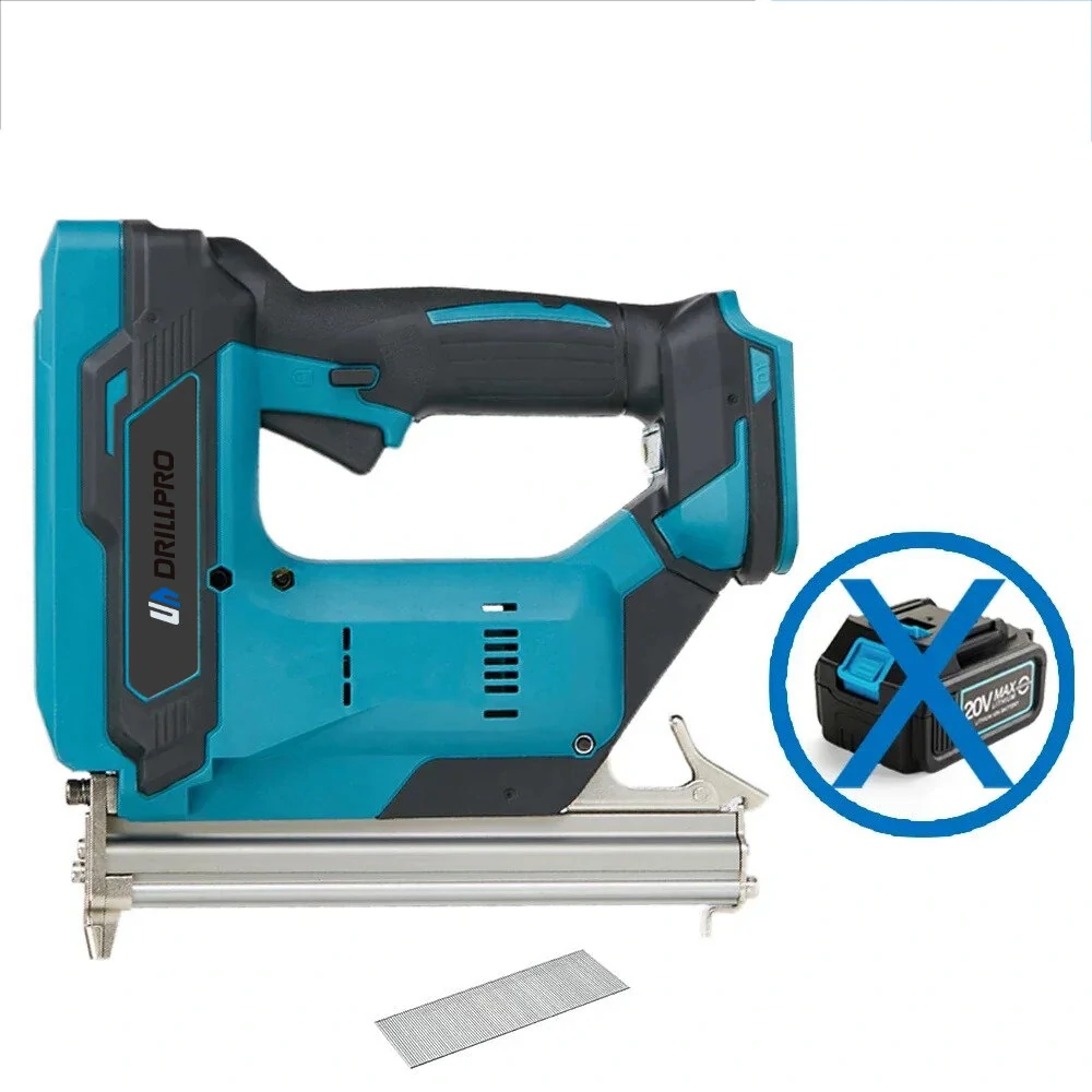 Drillpro Brushless F30 Electric Nail Gun 18V Compatible with Mak Battery High Power Cordless Design Ideal for Wood Inlaying and Furniture Manufacturing 100 Nails Included — view 2