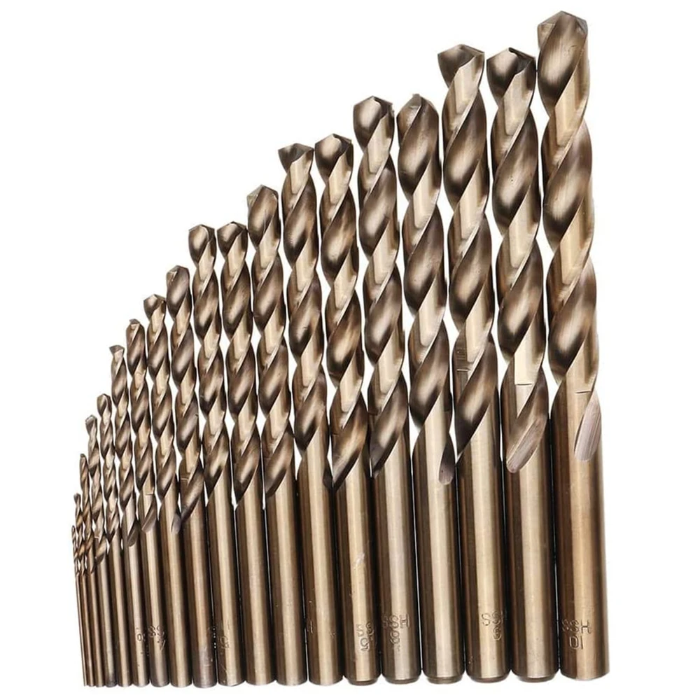 Drillpro M35 Cobalt Drill Bit Set HSS-Co Jobber Length Twist Drill Bits with Metal Case for Stainless Steel Wood Metal Drilling — view 2