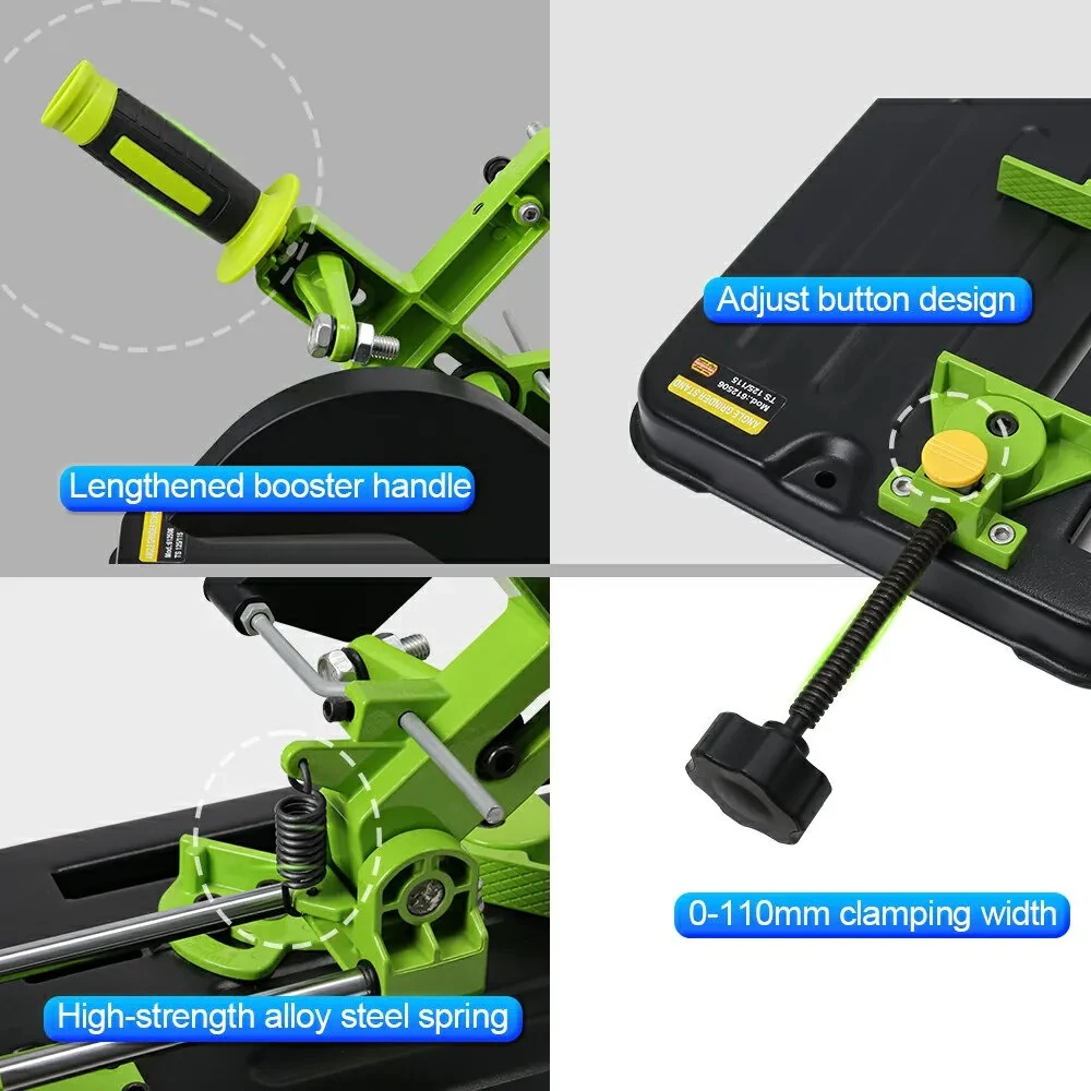 Drillpro Universal Angle Grinder Stand BG-612506 Adjustable Cutting Base Fits 110mm 115mm 125mm Grinder Disc 30mm Max Depth Metal Woodworking Tool Accessories — view 4