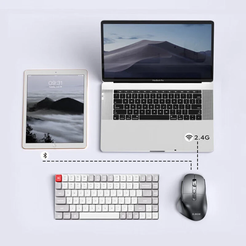 DROB D9 Smart AI Mouse Wireless bluetooth Ergonomic Mice 800-12000 DPI Voice Typing Translation AI PPT Generation Rechargeable for Laptop PC — view 4