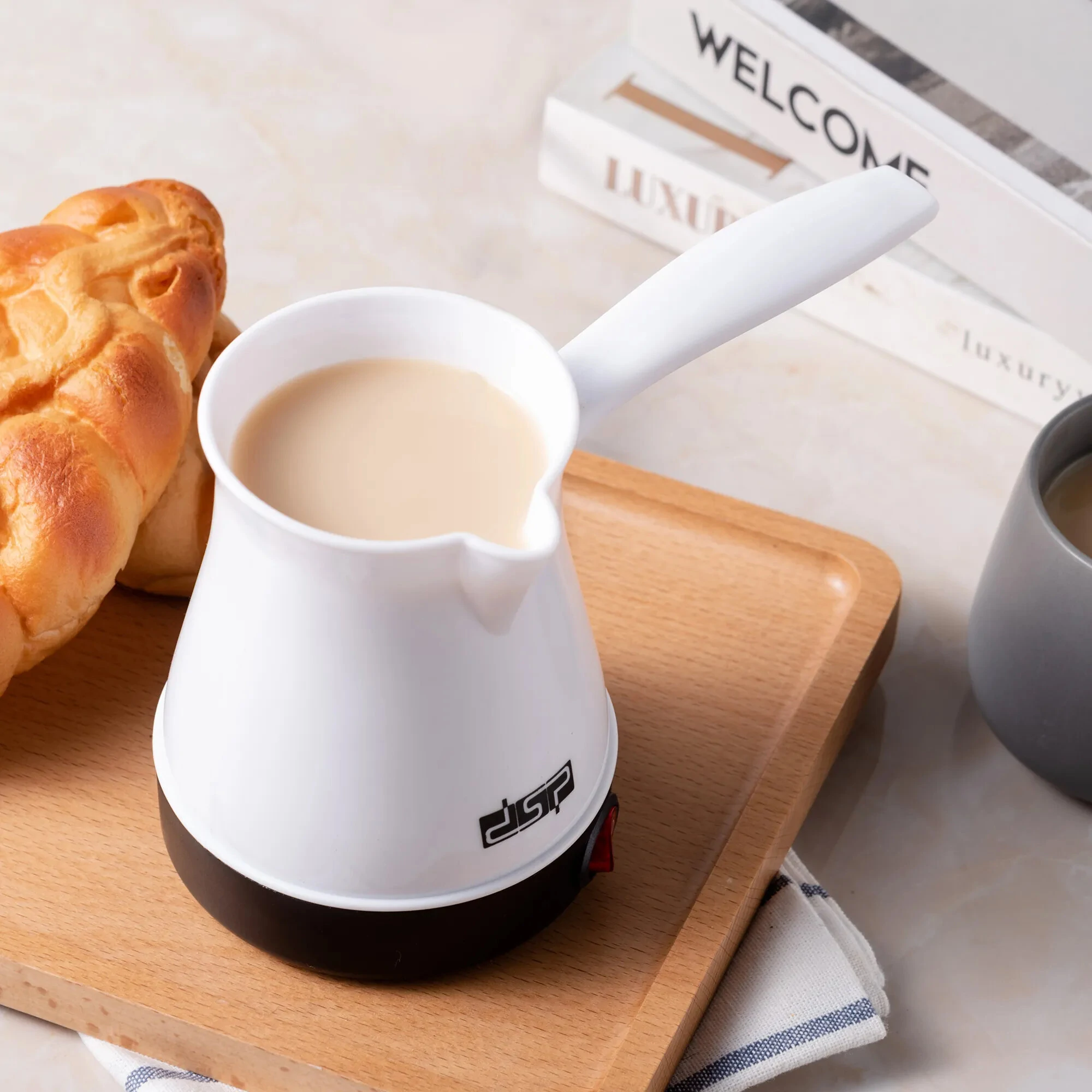 DSP Coffee Maker Smart Mini Electric Pour Over Kettle 300ml 220V Coffee Kettle Reusable Coffee Pot Heat Resistant — view 3