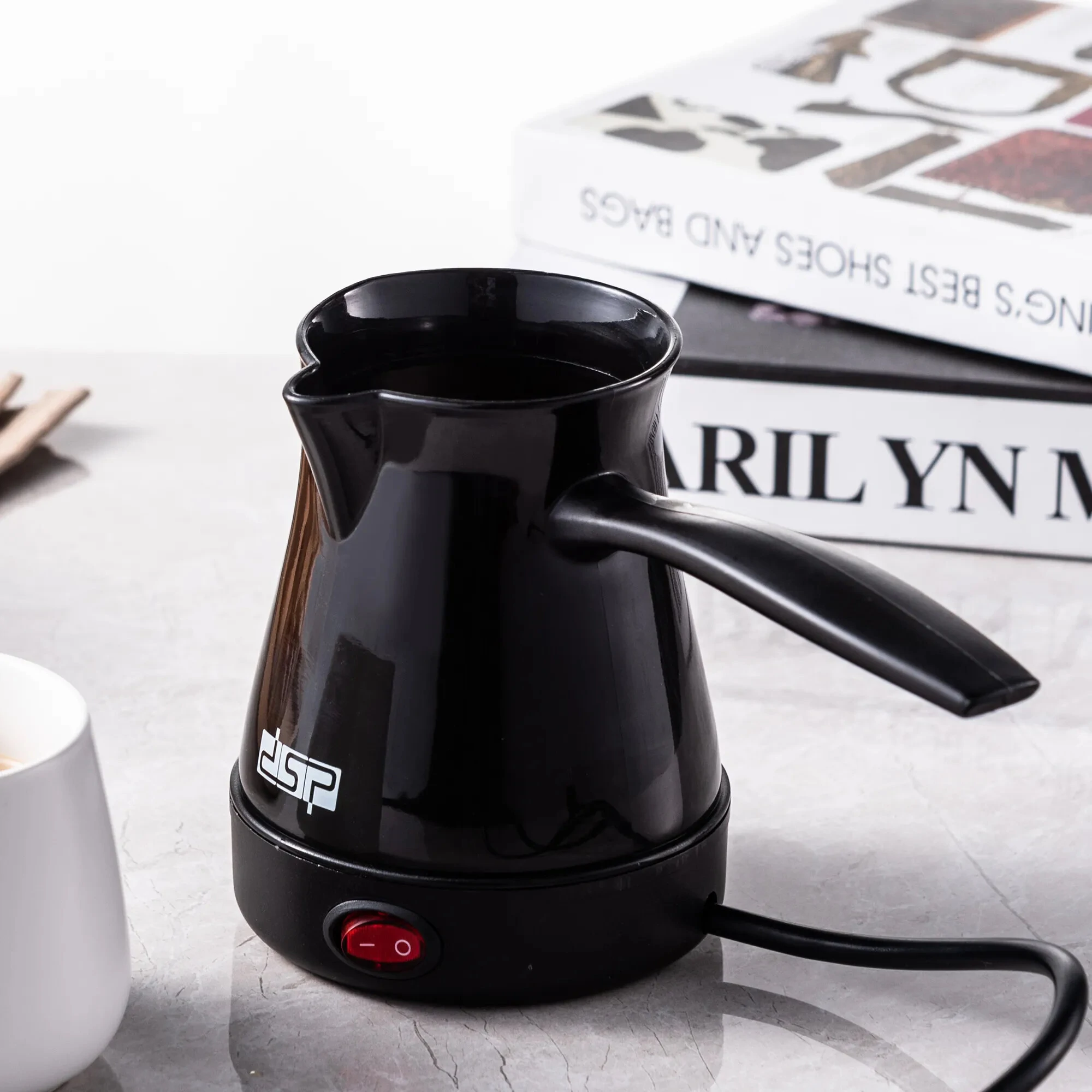 DSP Coffee Maker Smart Mini Electric Pour Over Kettle 300ml 220V Coffee Kettle Reusable Coffee Pot Heat Resistant — view 4