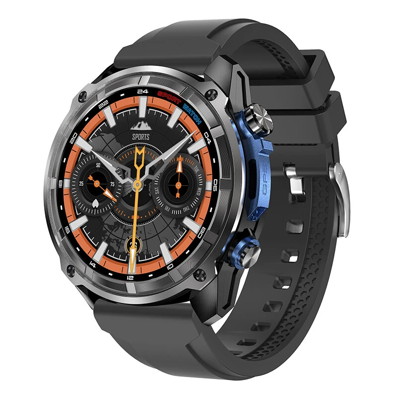 DT NO.1 DTG1 1.43-inch AMOLED Display GPS Offline Maps ABC Function 3ATM Waterproof 860mAh Massive Battery bluetooth Call Heart Rate Blood Oxygen Monitor Sleep Monitoring Multi-sport Modes Built-in LED Flashlight Smart Watch — view 4