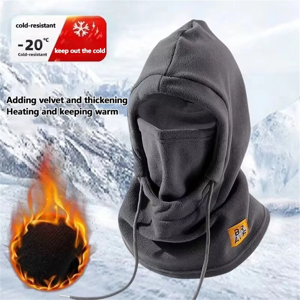 DTUCYCLE 1pcs Winter Balaclava Knit Hood Men Women Windproof Warm Cycling Outdoor Sports Thermal Fleece Face Neck — view 3