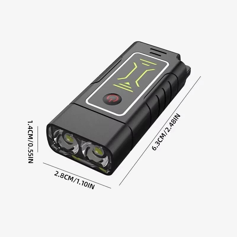 Dual Core LED Flashlight Waterproof Lightweight Rechargeable Outdoor Camping Strong Light Long-range Portable Keychain Light — view 10