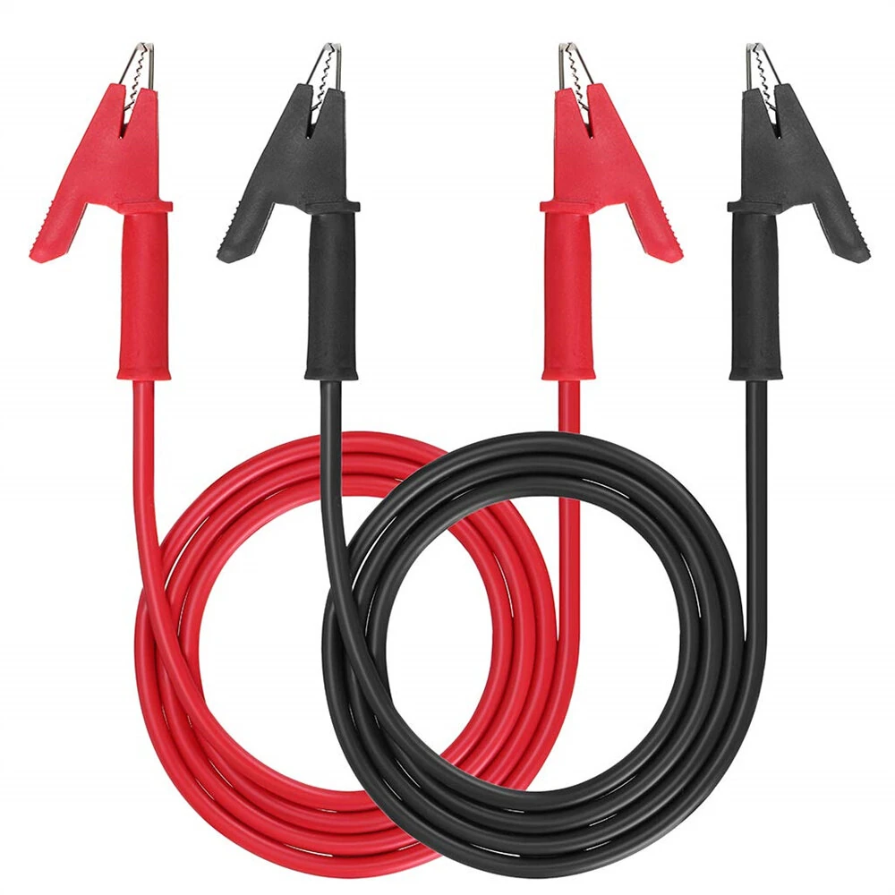 Dual Ended Crocodile Alligator Clips 15A Test Lead Wire Cable 3.3 ft with Copper Clamps Electrical Testing Accessories — image 1