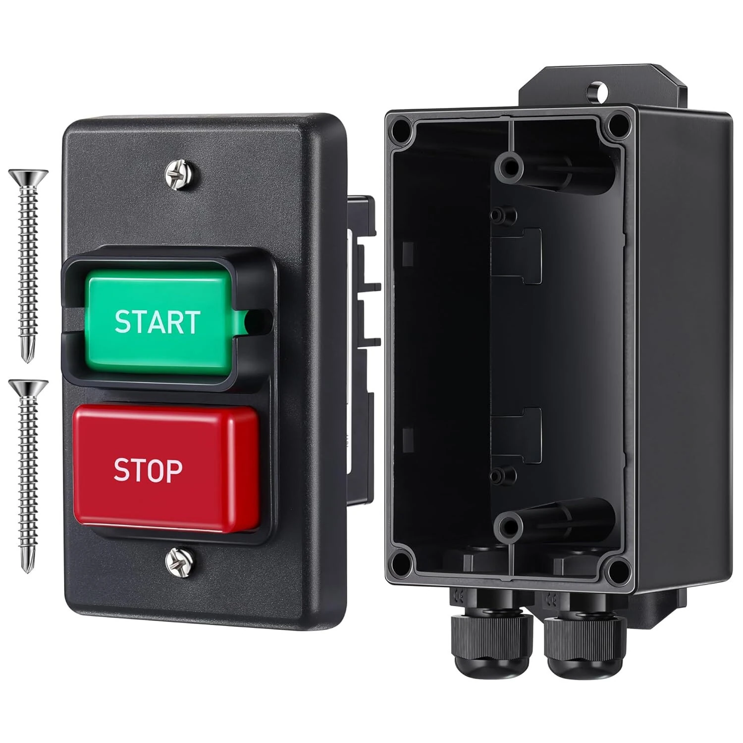 Dual Voltage Single Phase On/Off Switch 2HP/35A 120V 3HP/20A 230V Deep Switch Box Master Shut Off Fast Power Off For Table Saw Router Table Drill Press — image 1