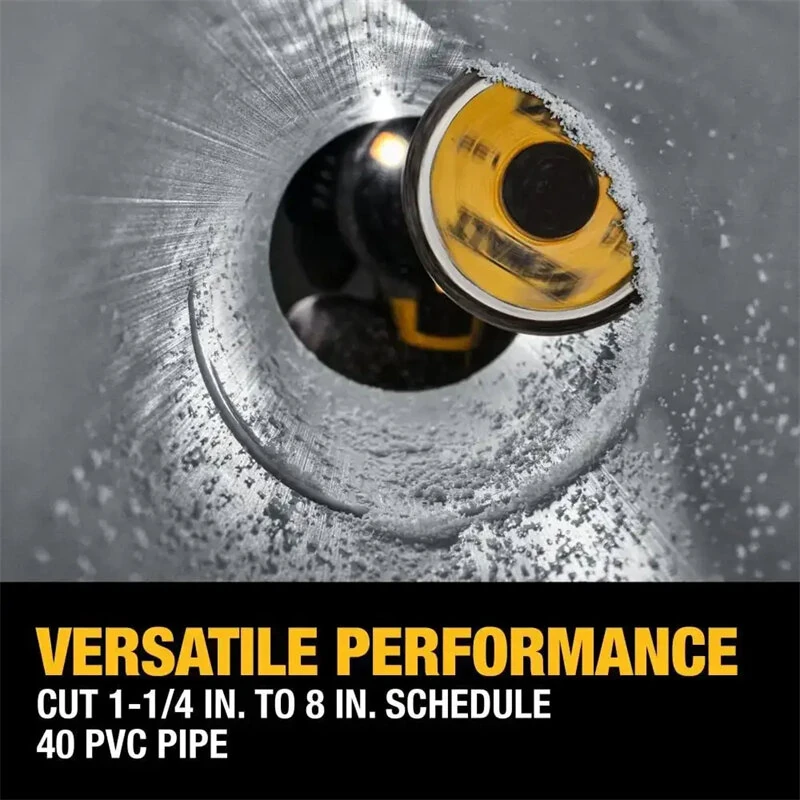 DWAIPCIR for DEWALT Impact Connect Inside PVC Pipe Cutter Diamond Grit Cutting Wheel 1-1/4 to 8 Inch Pipe Cutting Attachment for Impact Driver — view 6