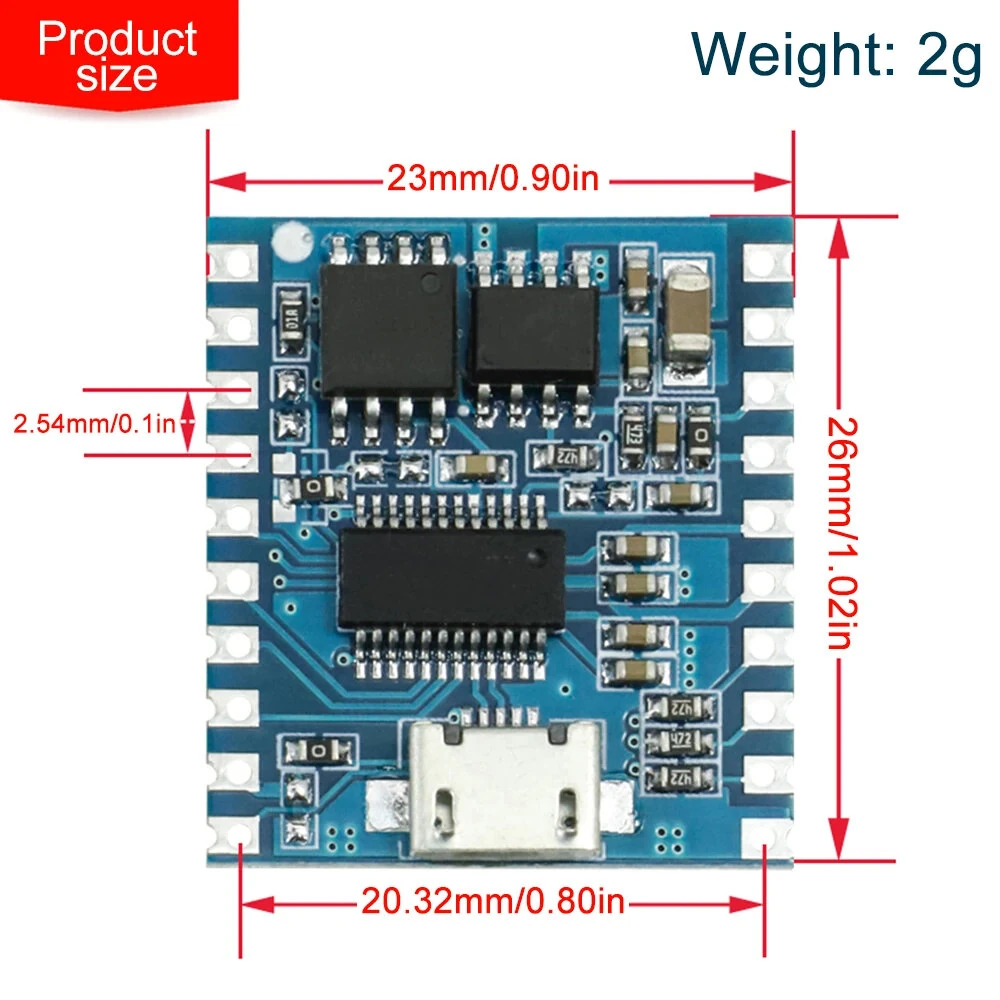 DY-SV19R 5W MP3 Player Amplifier Board USB One-for-One Control Flash Storage 32Mbit UART Playback Audio Tracks — view 2