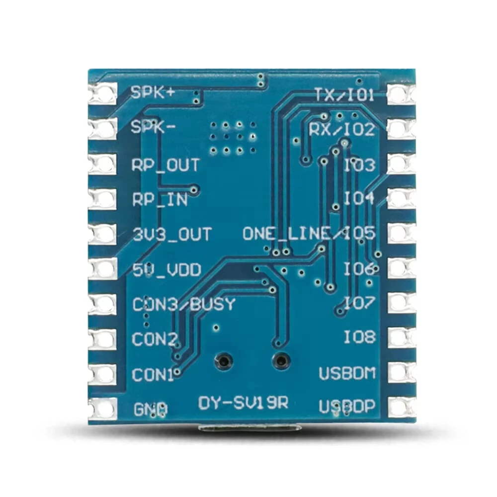 DY-SV19R 5W MP3 Player Amplifier Board USB One-for-One Control Flash Storage 32Mbit UART Playback Audio Tracks — view 7