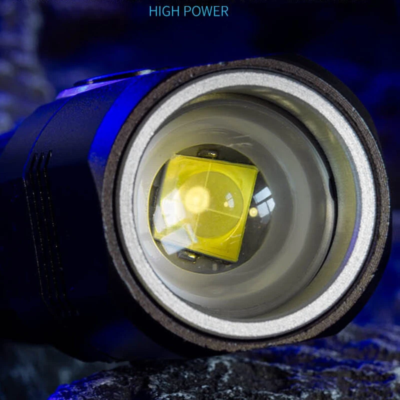 E-Smarter K91 Powerful Zoomable LED Flashlight with 18350 Battery USB Rechargeable Flash Light Camping Lamp IP64 Waterproof Fishing Lantern Lamp — view 10