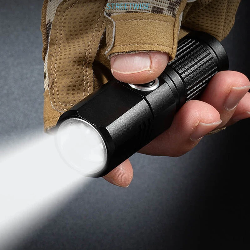 E-Smarter K91 Powerful Zoomable LED Flashlight with 18350 Battery USB Rechargeable Flash Light Camping Lamp IP64 Waterproof Fishing Lantern Lamp — view 8