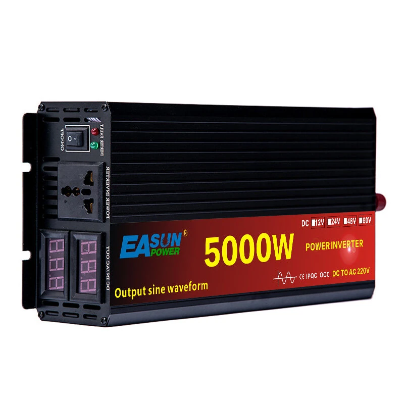 Easun Power 5000W Pure Sine Wave Solar Power Inverter DC 12V 24V AC 110V 220V Portable Power Bank Converter Car Micro Inverter