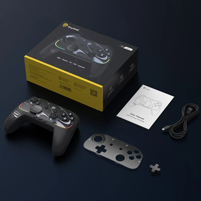 EasySMX S10 Wired bluetooth Gamepad TMR Joystick RGB Controller Compatible with Switch 2/PC/Phone/TV/Steam Support Six-axis Gyro HD Vibration NFC Function — view 9