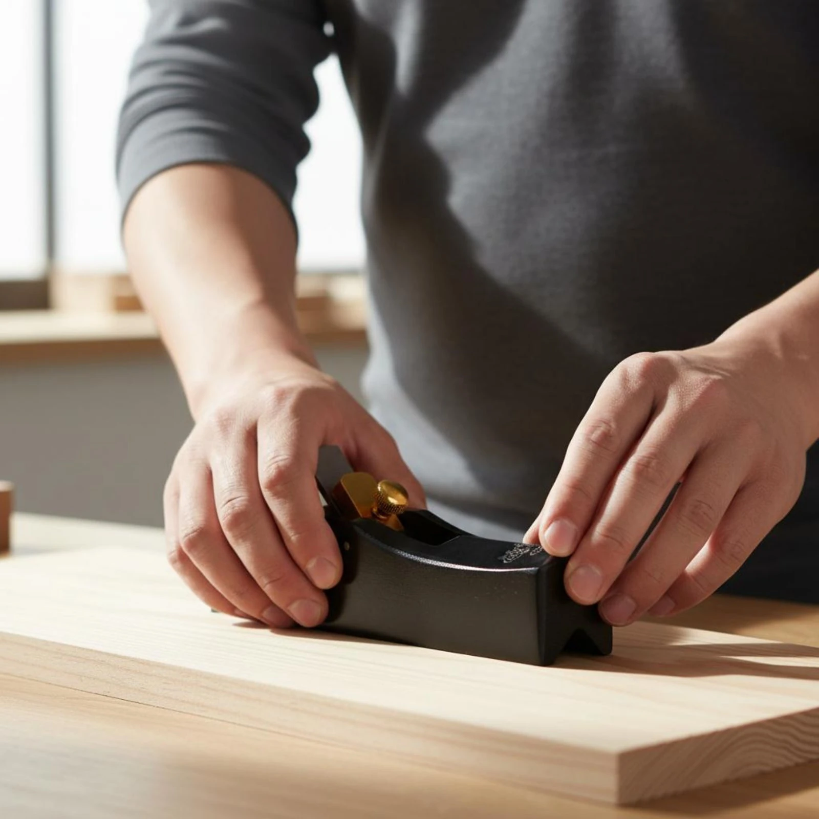 Ebony Corner Plane 0-5mm Adjustable Chamfer Hand Planer for Woodworking Edge Trimming — view 3